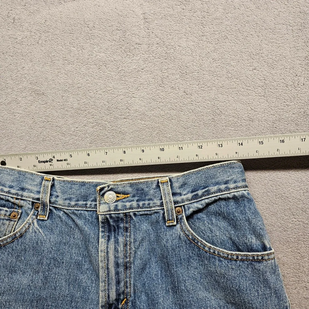 Vtg Levi's 550 Cut Off Shorts Womens 10S Blue Denim Classic Relaxed Fit Red Tab